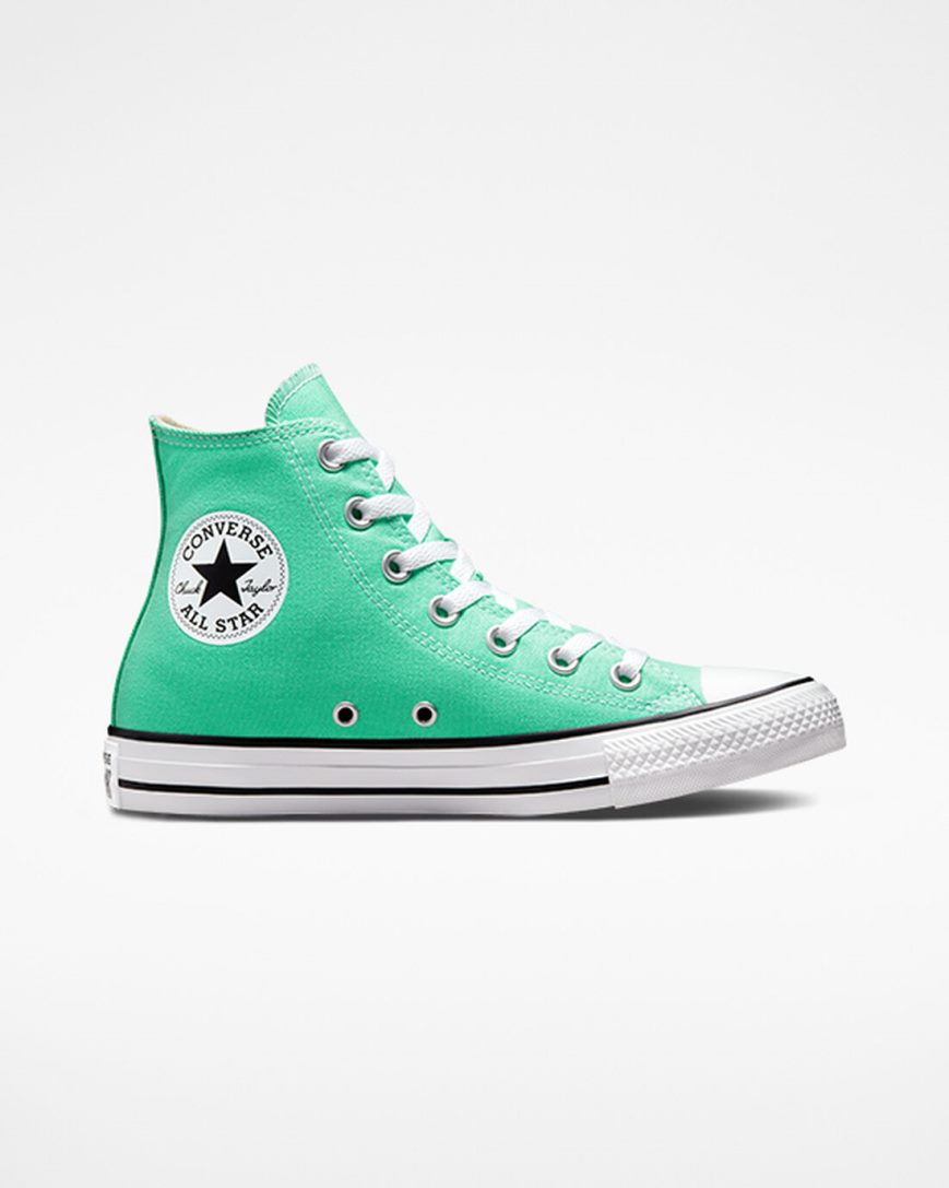 Tenisi Inalti Dama Converse Chuck Taylor All Star Seasonal Color Turcoaz Albi Negrii | RO JU13YF365